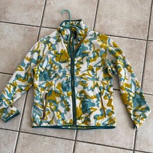 REI trailmade fleece jacket womens pattern ecru riverside